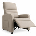 Fauteuil inclinable en tissu lin avec repose-pieds réglable