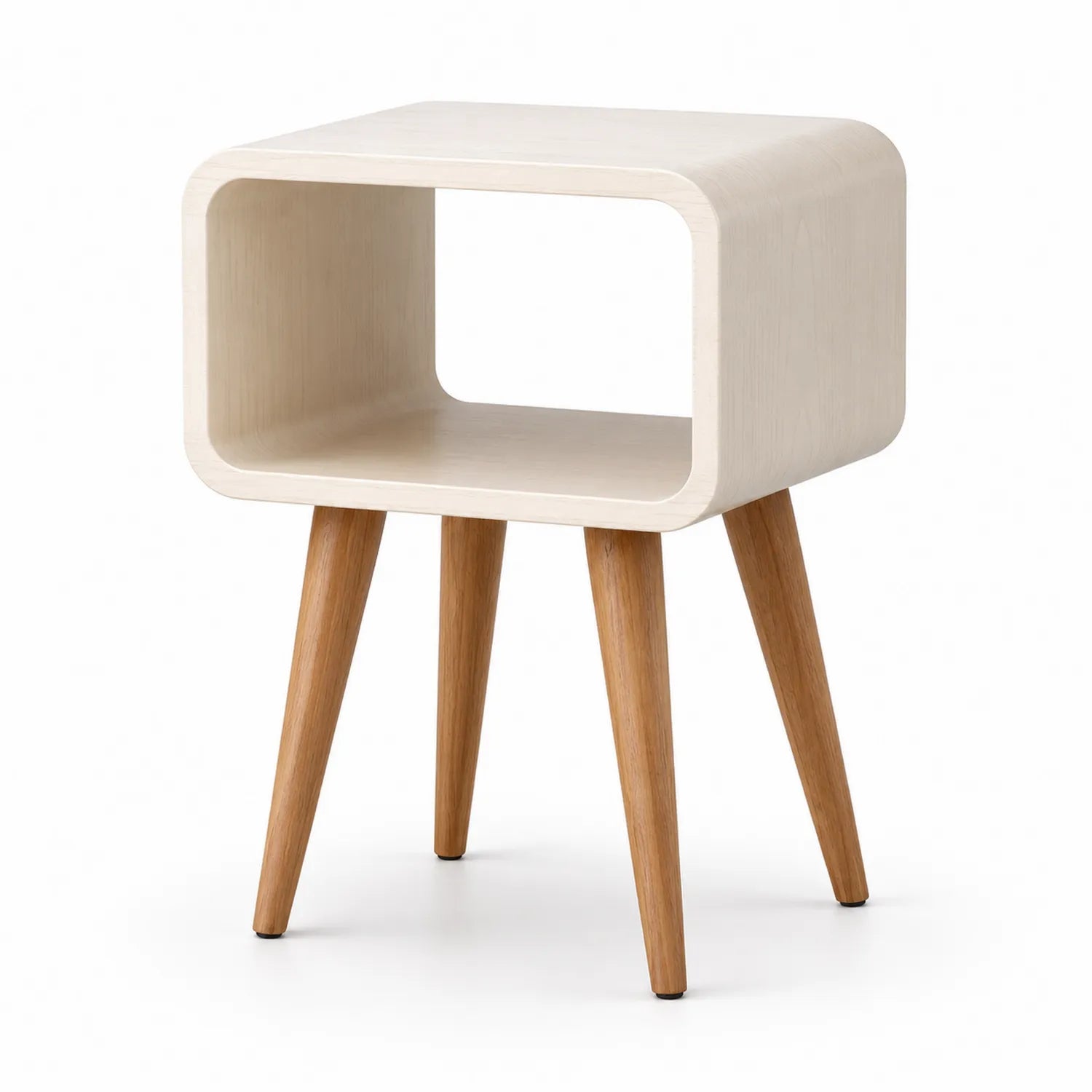 Table de chevet en bois MDF et chêne 40x30x50 cm