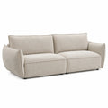 Canapé droit en tissu 2 places Beige
