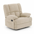 Fauteuil inclinable en tissu polyester beige