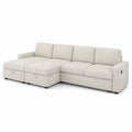 Canapé d'angle réversible en tissu Beige