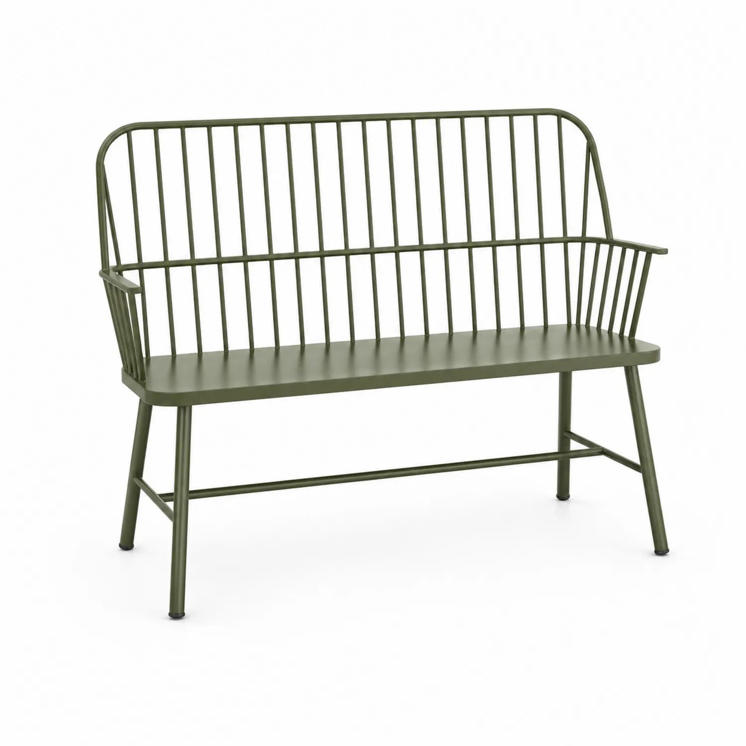 Banc en métal vert 120 cm