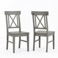 Lot de 2 chaises en bois gris