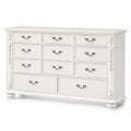 Commode en bois avec tiroirs Blanc