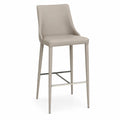 Tabouret de bar en métal et PU Beige 105 cm