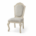 Chaise en bois avec tissu polyester Beige