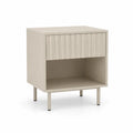 Table de chevet bois beige 40x30x50 cm