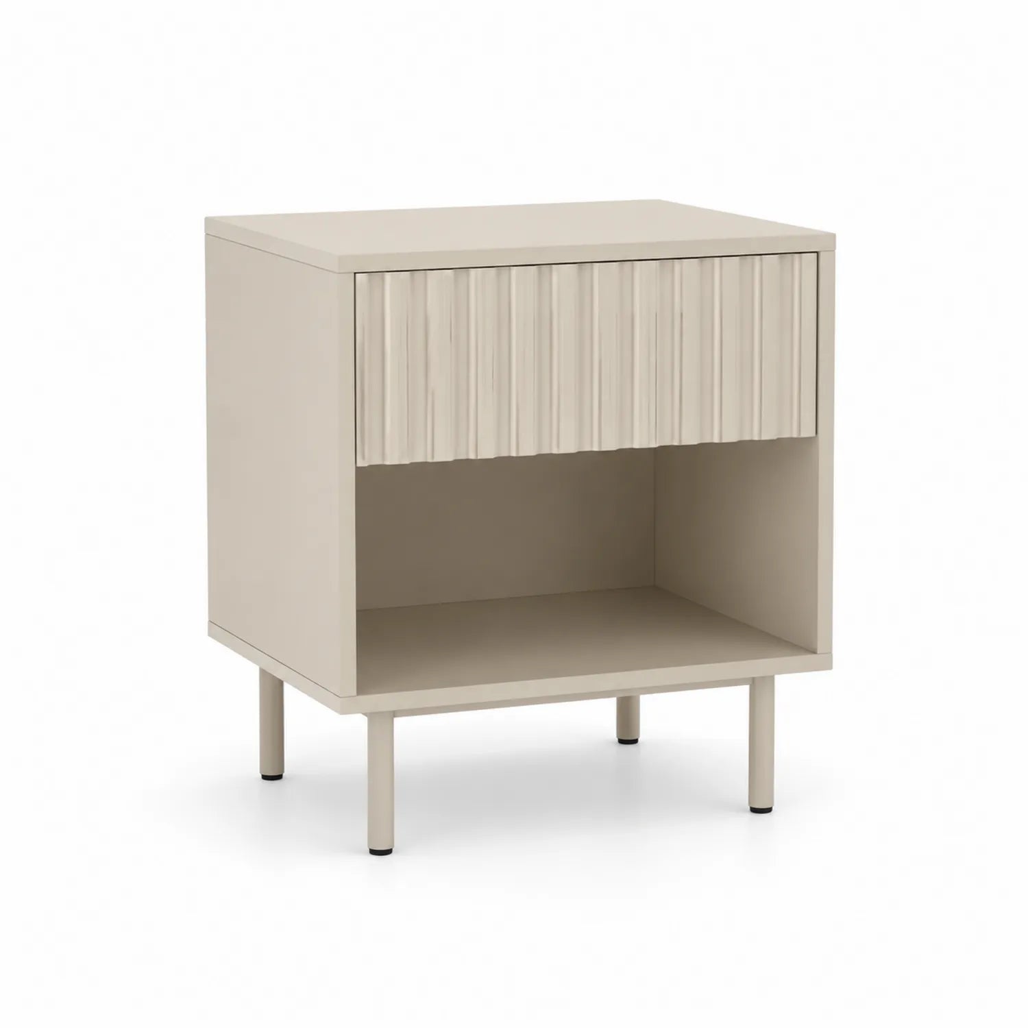 Table de chevet bois beige 40x30x50 cm