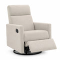 Fauteuil inclinable pivotant en tissu polyester beige