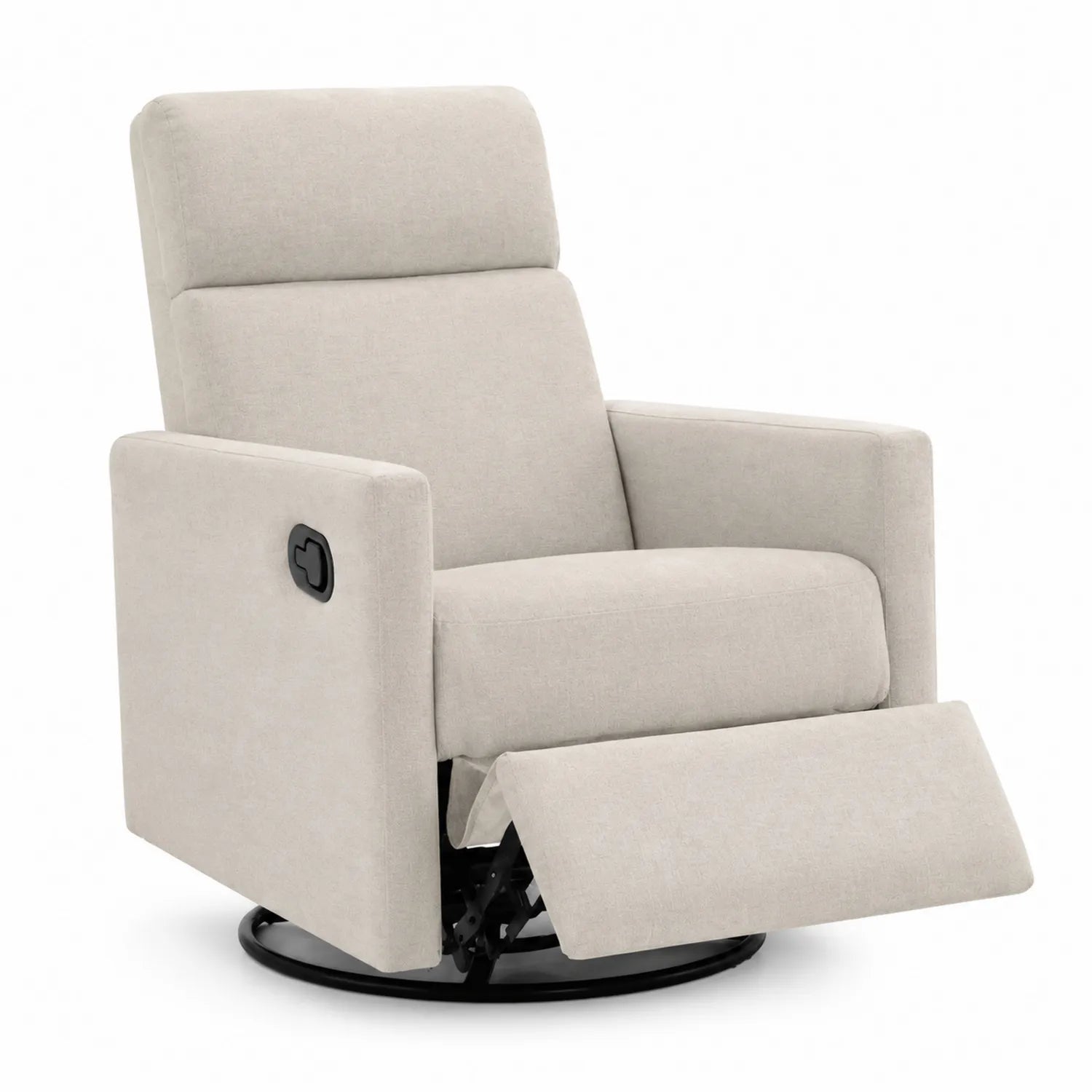 Fauteuil inclinable pivotant en tissu polyester beige