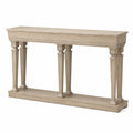 Console en Bois Massif Chêne Clair 140x35x80 cm