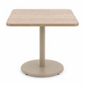 Table carrée en bois de hêtre et base en métal