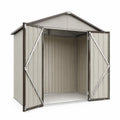 Abri de Jardin en Acier Beige 216x119x177 cm