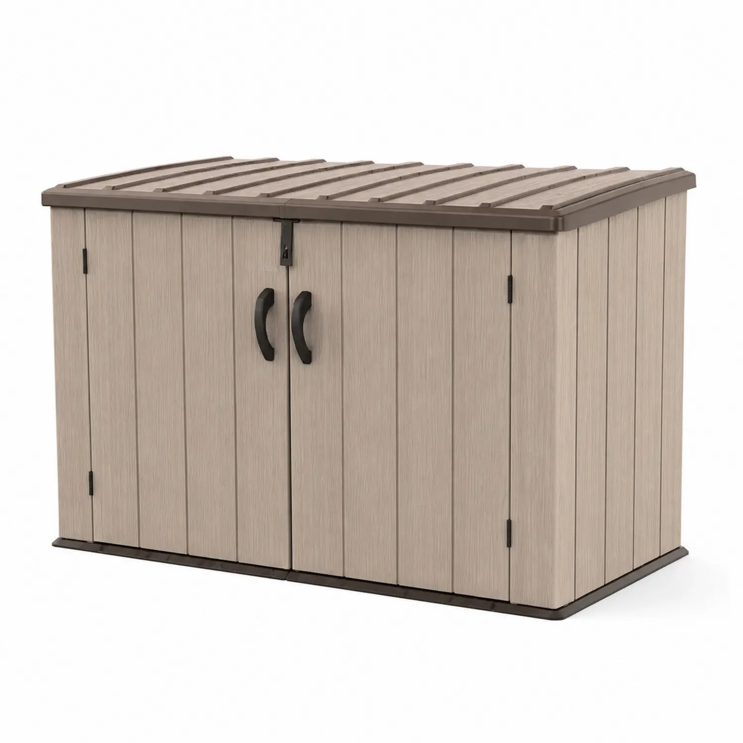 Coffre de rangement extérieur en polypropylène Beige