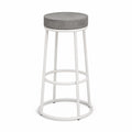 Tabouret de bar en béton et métal blanc 76 cm