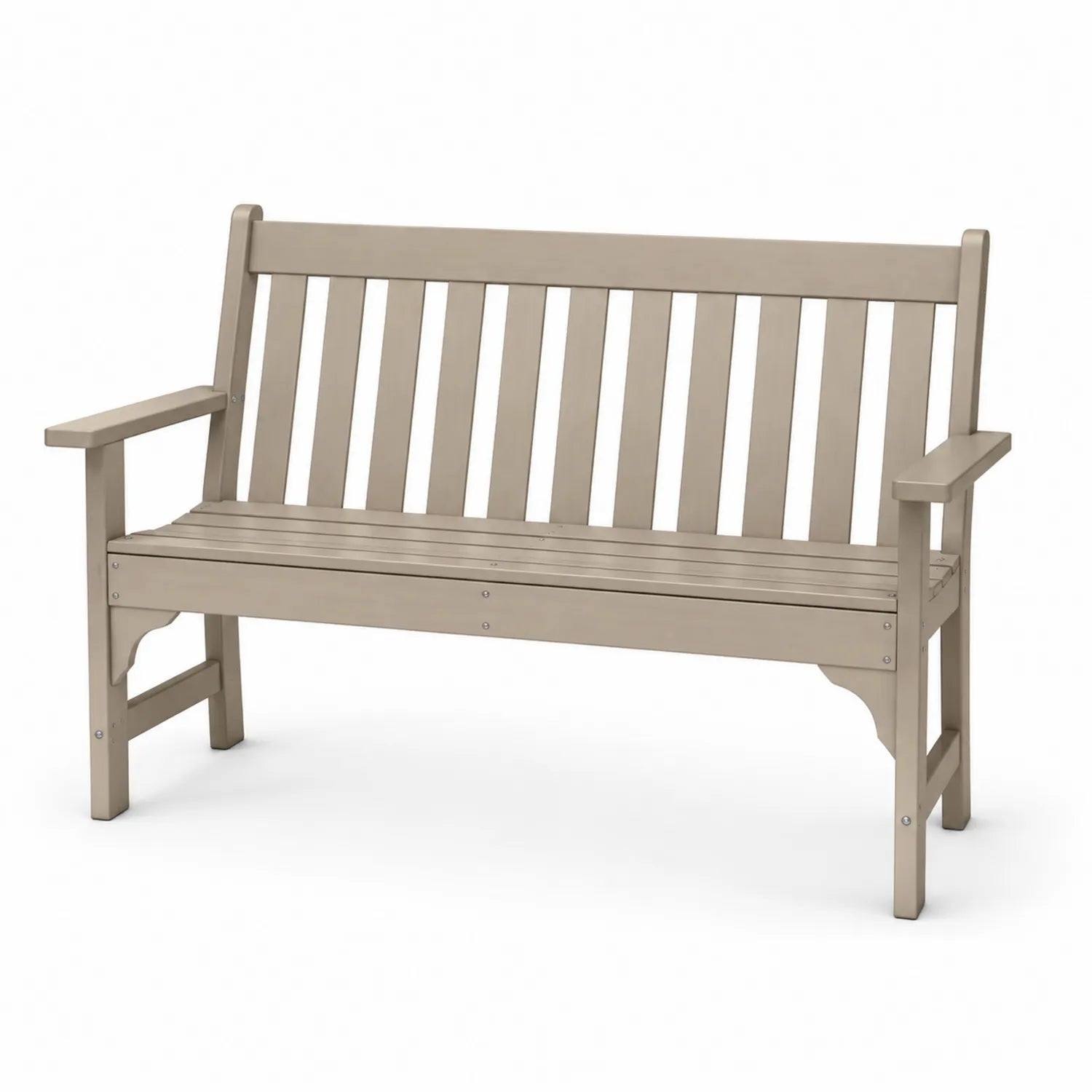 Banc d'extérieur en bois composite beige 150x60x90 cm