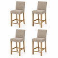 Lot de 4 Tabourets de Bar en Rotin et Bois 45cm x 100cm