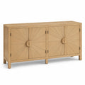 Buffet rectangulaire en bois de chêne 160x45x80 cm