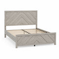 Lit en bois motif chevron Gris 200x160 cm