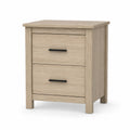 Table de chevet en bois d'ingénierie 2 tiroirs chêne clair