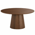 Table à manger ronde en bois marron diamètre 120 cm